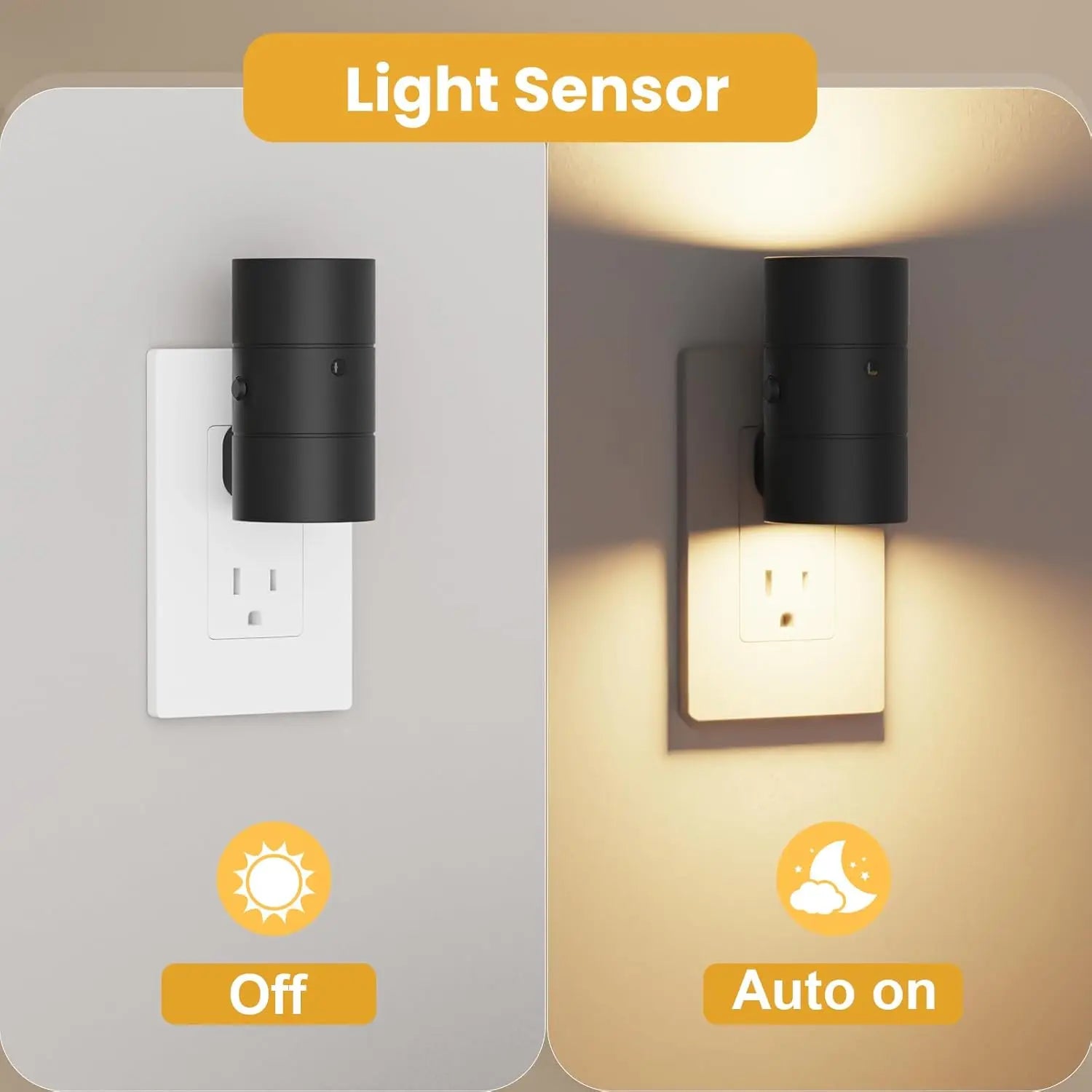 Night Light Plug Into Wall EU US UK Plug In Night Lamp With Dusk to Dawn LED Light Sensor 3 Colors Dimmable For Bedroom