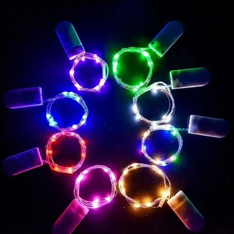 Battery-Powered Copper Wire String Lights