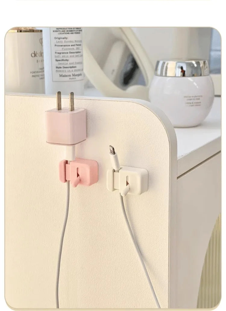Cable Management Clip For Desk - Simple No-Drill Edge-Mounted Cord Organizer For Charging Cables And Data Wires.