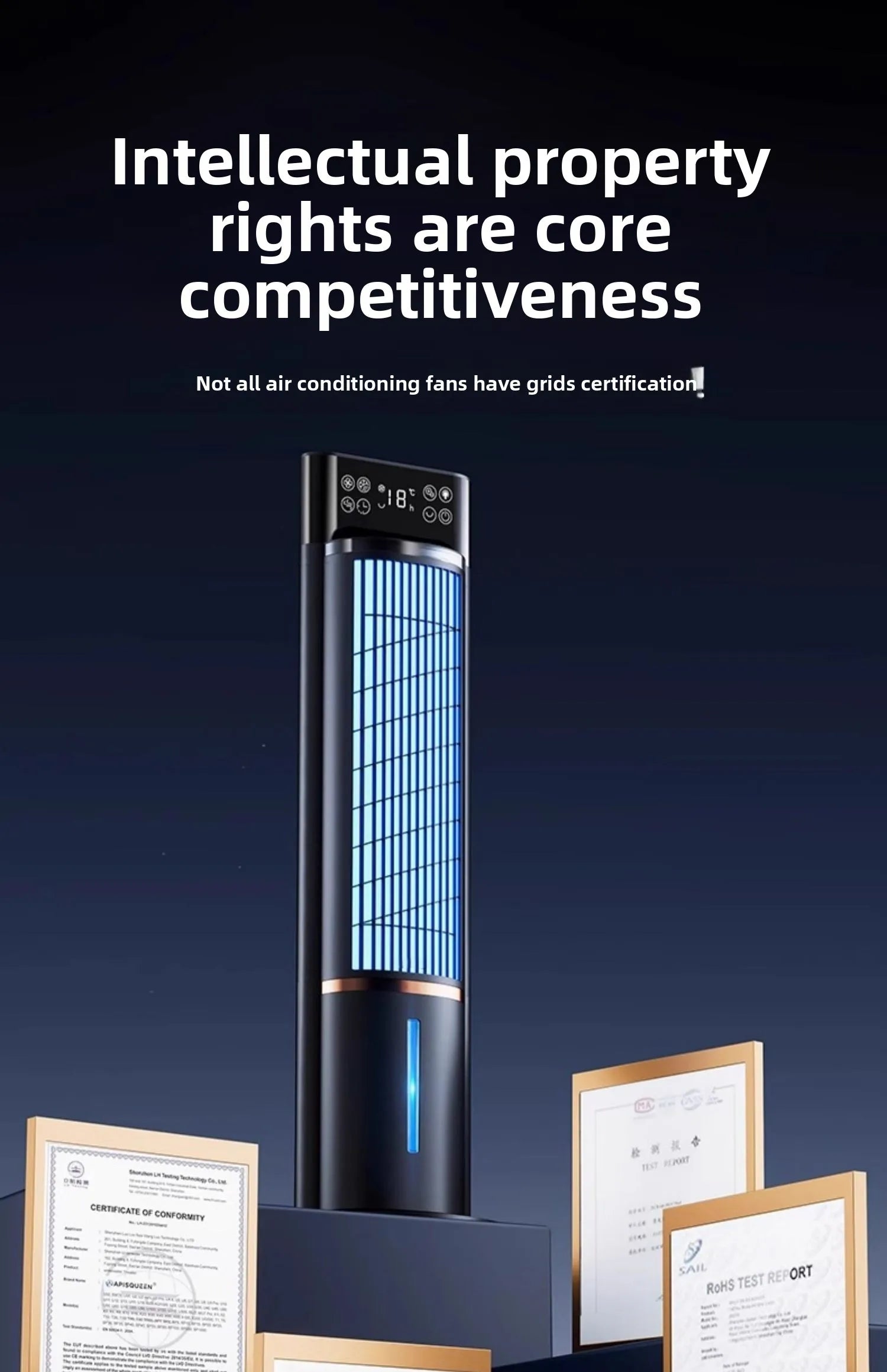 Air Conditioning Fan Refrigeration   Bedroom Small Air Cooler Indoor Portable Mobile Floor Silent Vertical Tower