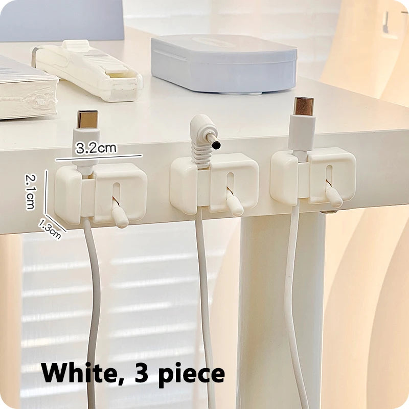 No-Drill Desk Cable Management Clips