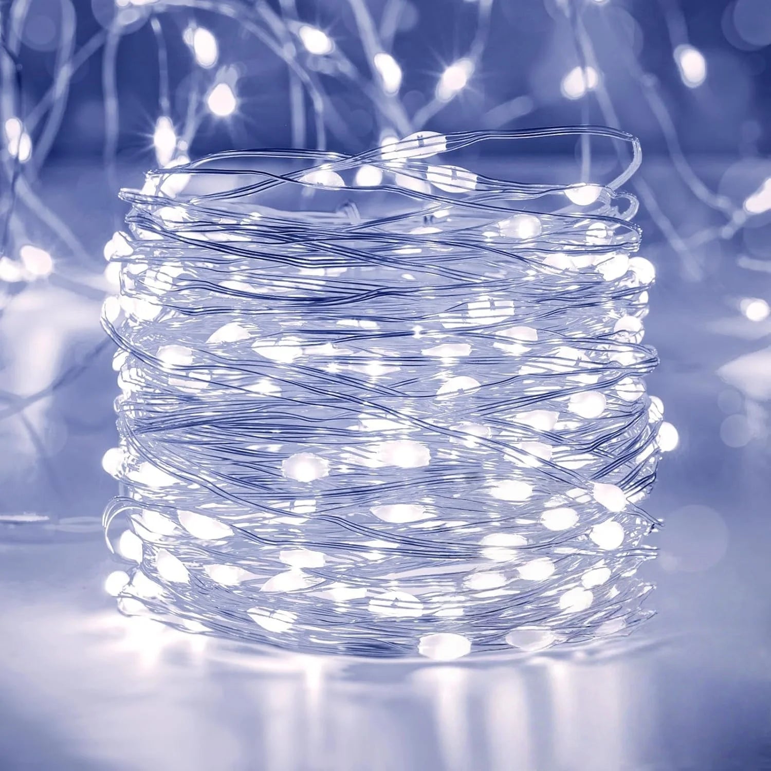 Battery-Powered Copper Wire String Lights