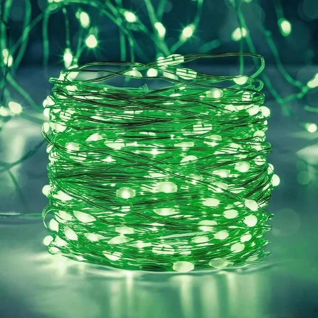 Battery-Powered Copper Wire String Lights
