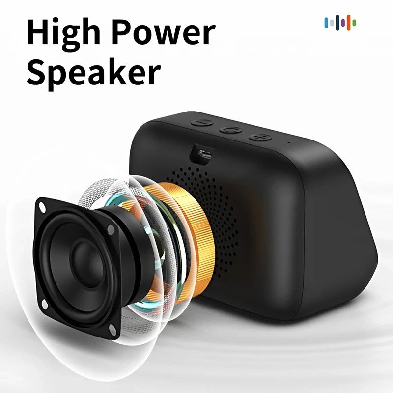 Smart Bluetooth Alarm Clock Speaker with Weather Display Night Light Music Story Player Photo Frame APP Control