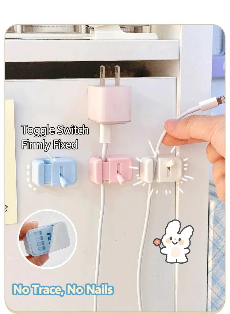 Cable Management Clip For Desk - Simple No-Drill Edge-Mounted Cord Organizer For Charging Cables And Data Wires.
