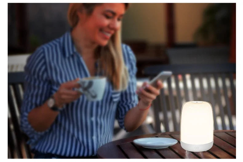 Touch Night Light With Sunrise Simulation Alarm Clock Warm White Bedside Sleeping Light Bedside Light Lamp