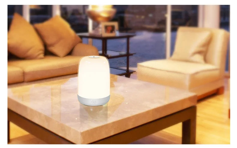 Touch Night Light With Sunrise Simulation Alarm Clock Warm White Bedside Sleeping Light Bedside Light Lamp