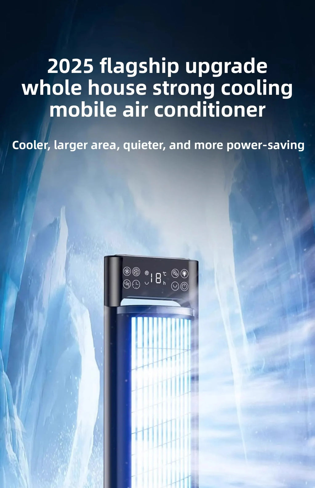 Air Conditioning Fan Refrigeration   Bedroom Small Air Cooler Indoor Portable Mobile Floor Silent Vertical Tower