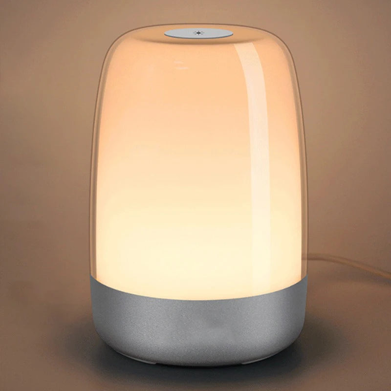 Touch Night Light With Sunrise Simulation Alarm Clock Warm White Bedside Sleeping Light Bedside Light Lamp