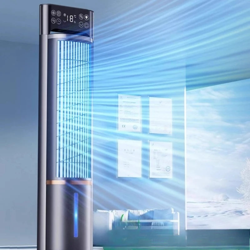 Air Conditioning Fan Refrigeration   Bedroom Small Air Cooler Indoor Portable Mobile Floor Silent Vertical Tower