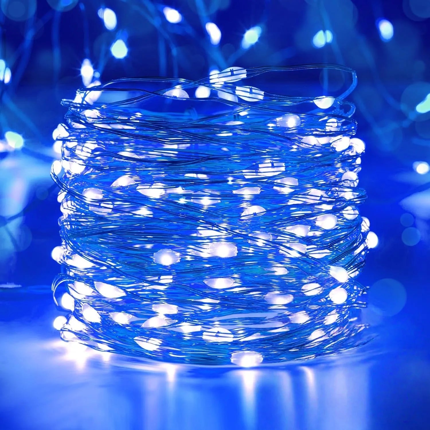 Battery-Powered Copper Wire String Lights
