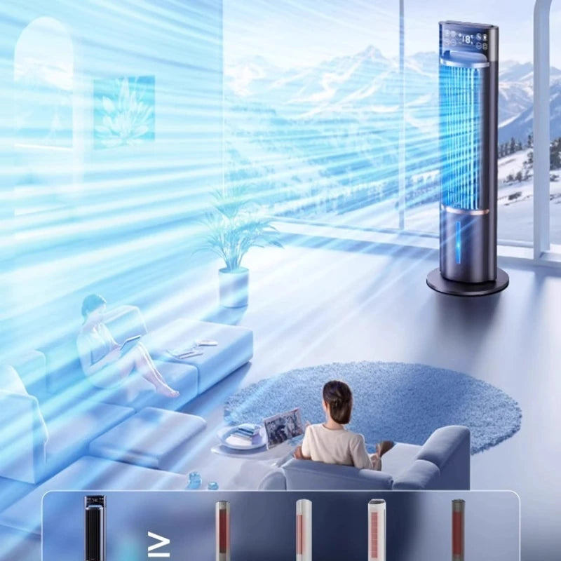 Air Conditioning Fan Refrigeration   Bedroom Small Air Cooler Indoor Portable Mobile Floor Silent Vertical Tower
