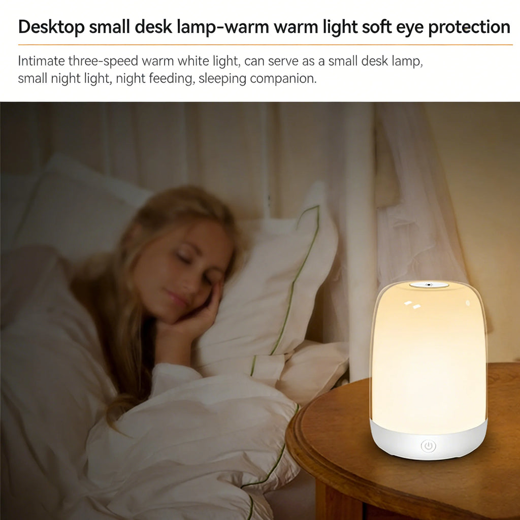 Touch Night Light With Sunrise Simulation Alarm Clock Warm White Bedside Sleeping Light Bedside Light Lamp