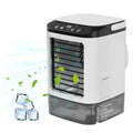 Bedroom Travel Rechargeable Mini Air Cooler 900ml Tank 3-Speed Evaporative Desk Fan with 7-Color Night Light Humidifier